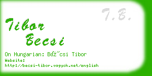 tibor becsi business card